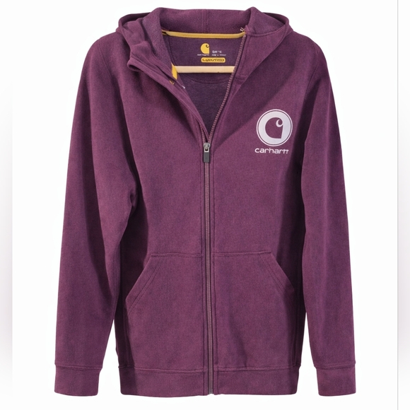 Carhartt Jackets & Blazers - Carhartt Womens Plum Full-Zip Hoodie Jacket Sz Medium